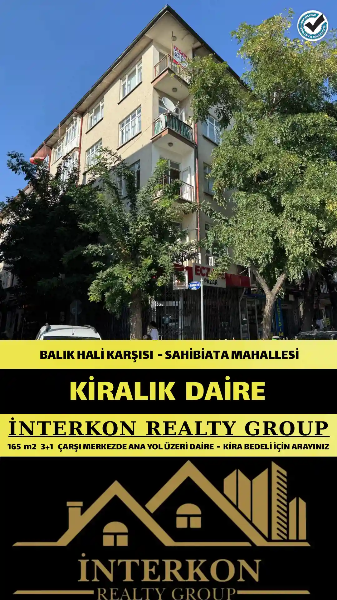 KONYA MERAM SAHİBİATA MAHALLESİ BALIK HALİ CİVARI 3+1 KİRALIK DAİRE!